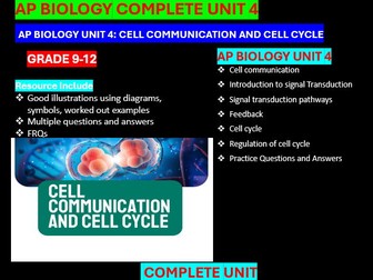 AP Biology Unit 4: Cell Communication and Cell Cycle Complete Unit Bundle