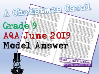 A Christmas Carol Grade 9 Model Essay