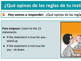 GCSE Spanish 3.2F – ¿Qué opinas de las reglas de tu instituto? (AQA Theme 1)