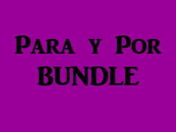 Para y Por Spanish Bundle
