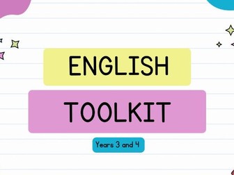 Year 3/4 English Toolkit