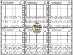 ordering numbers 1 100 differentiated cut and stick number worksheets