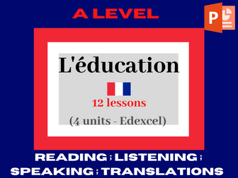 French A level Education (more than 12 lessons)