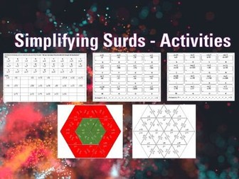 Simplifying Surds - Activities Bundle