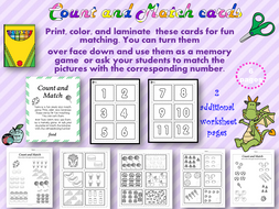Count and Match Cards #1