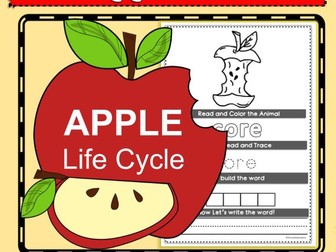New Apple Unit Color, Trace, Build and Write Workbook from Pre- KG to Grades 1-2