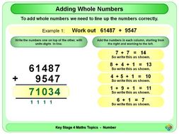 Adding Whole Numbers KS4
