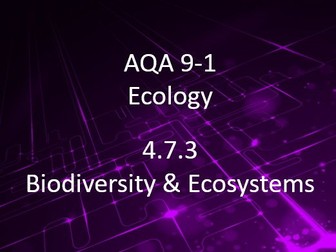 New AQA (9-1) GCSE Biology Ecology – Biodiversity, Effect of Human Interaction on Ecosystems (4.7.3)