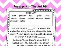Free Cloze Reading Passages Free Cloze Reading Passages