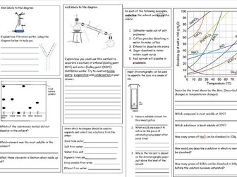 Separating Techniques Review Sheet