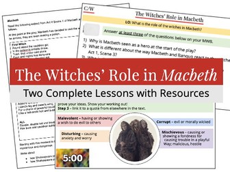 Y11 Revision: The Witches in Macbeth