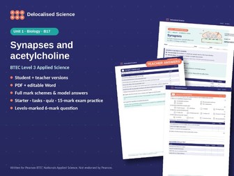Synapses, Acetylcholine, Drugs and Toxins | BTEC Applied Science