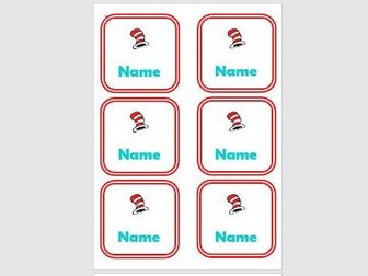 Dr Seuss Coat Peg Labels (Editable)