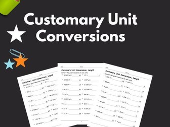 Measurement: Customary Units Conversions