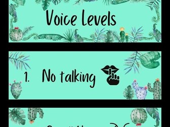 Classroom noise level Signs