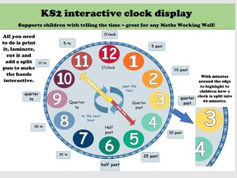 interactive KS2 clock display