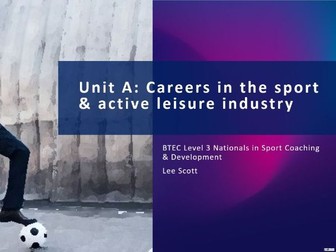 Unit A Careers in the sport & active leisure industry (BTEC Level 3 Sport 2019)