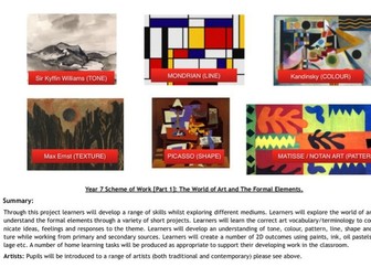 Year 7 Scheme of Work [Part 1]: The World of Art and The Formal Elements.