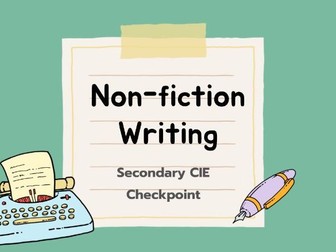 Non-fiction Writing (Secondary Checkpoint)