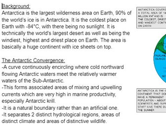 Antarctica - Case Study AQA A Level Geography Global Systems + Governance