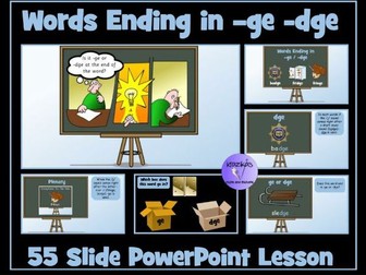 ge / dge words: PowerPoint Lesson