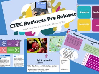 CTEC Unit 1CTEC Business Level 3, Pre-release Jan 2025 Student resource