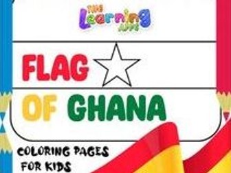 Flag of Ghana Printable Worksheets Coloring Pages for Kids Free