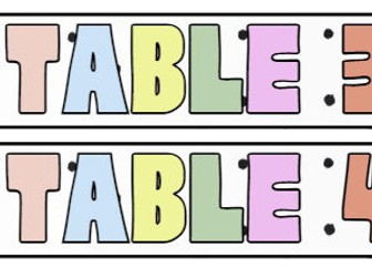 Spotty table labels