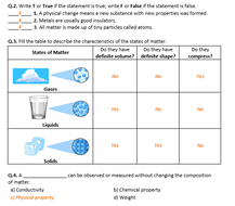 Properties of Matter - Worksheet | Distance Learning | Teaching Resources
