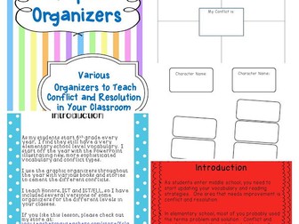 Conflict and Resolution Graphic Organizers