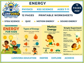 KS2 Science Energy for Kids | Types of Energy & STEM Activity