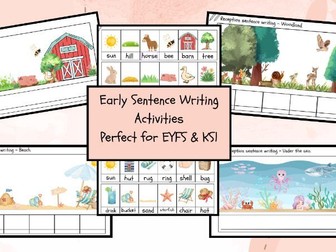 Reception Sentence Writing Activities – Themed Writing Pack (CVC+ & Simple Sentence