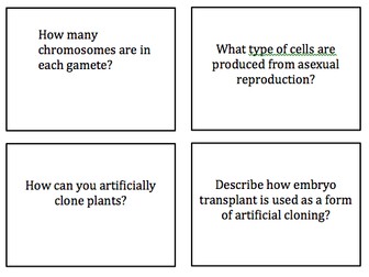 Core Biology B1 Revision flash cards