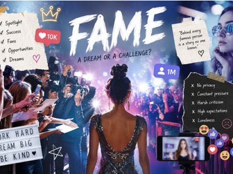 ESL B2 Fame & Celebrities Vocabulary & Speaking Pack