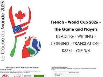 La Coupe du Monde 2026 - le jeu et les joueurs