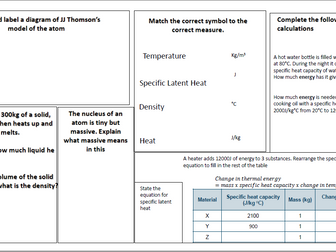 P1 Revision Sheet