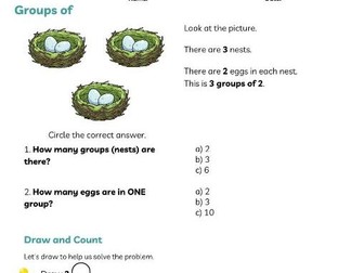 Groups Of Worksheet | Introduction to Multiplication