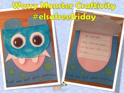 Worry Monster Craftivity - social and emotional resources - anxiety, worries, emotional regulation