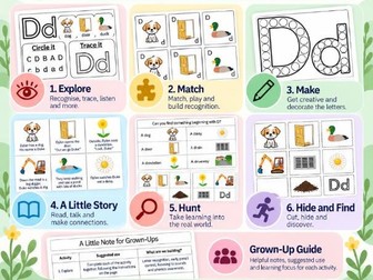 Letter D | Play-Based Alphabet Learning Pack