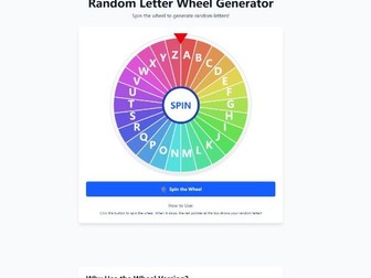 Random Letter Generator — Class Warm-ups