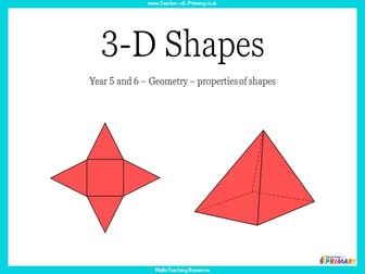 3-D Shapes - Year 5 and 6