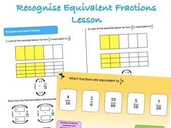 Year 5 Fractions - Recognise Equivalent Fractions Lesson