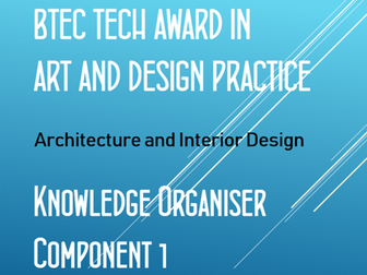 BTEC Tech Award in Art and Design Knowledge Organisers