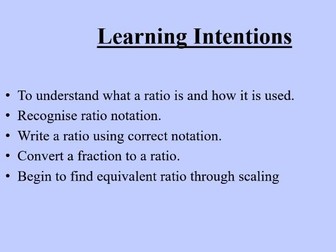 Introduction to Ratio