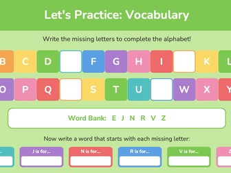 Alphabet ESL Lesson for Kids | My & Your Grammar Practice