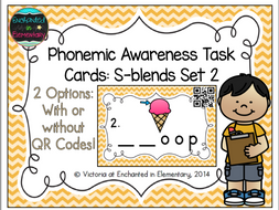Phonemic Awareness Task Cards: S-blends Set 2