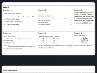 GCSE Statistics Homework Booklet - Collecting Data