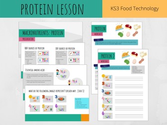 Protein lesson  (KS3 Food Technology)