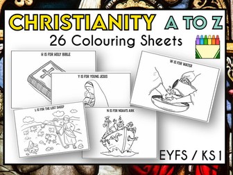 Christianity A to Z Colouring Sheets