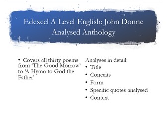 Edexcel A Level John Donne Anthology